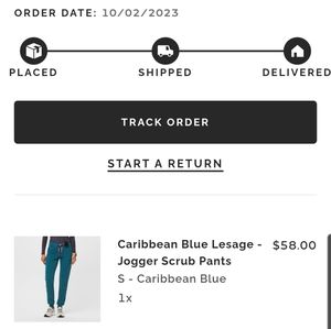 Caribbean Blue FIGS Scrub Joggers